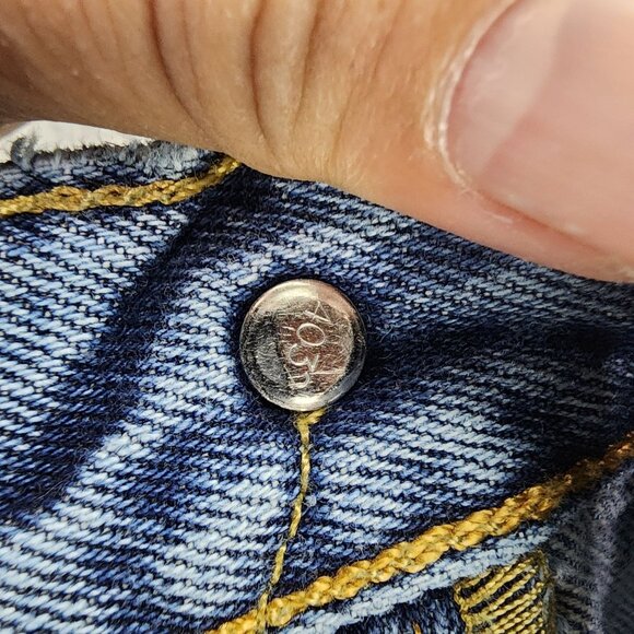 Levis Jeans Mens 44x30 501 Blue High Rise Button Fly Classic Straight *Read* - Picture 13 of 16